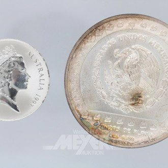 Feinsilber Münze Mexico und