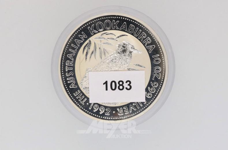 Münze 10 Dollar, a´348 g, 999er