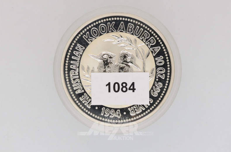 Münze 10 Dollar, a´348 g, 999er