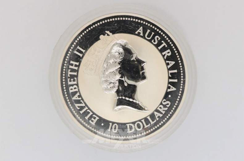 Münze 10 Dollar, a´348 g, 999er