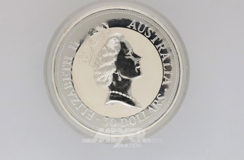 Münze 30 Dollar, 1 kg, 999er Feinsilber,