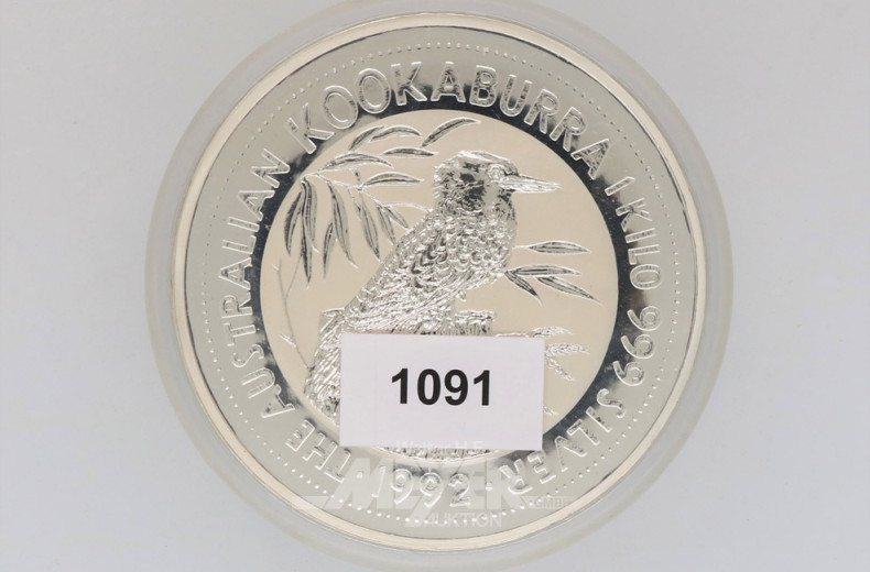 Münze 30 Dollar, 1 kg, 999er Feinsilber,