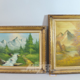 2 Gemälde ''Gebirgssee''
