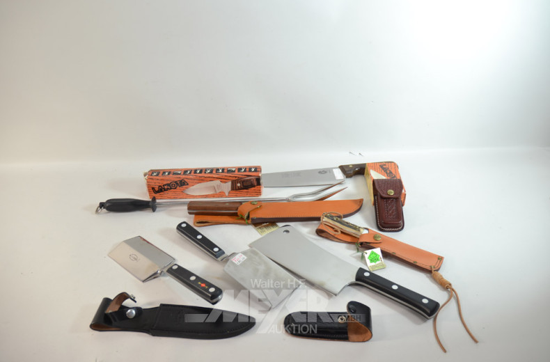Posten Messer, 2 Fleischklopper,