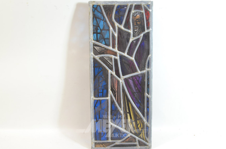 7 farbige Bleiverglasungen,