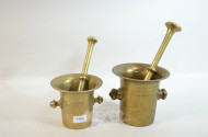 2 Mörser, Messing, mit Stößel