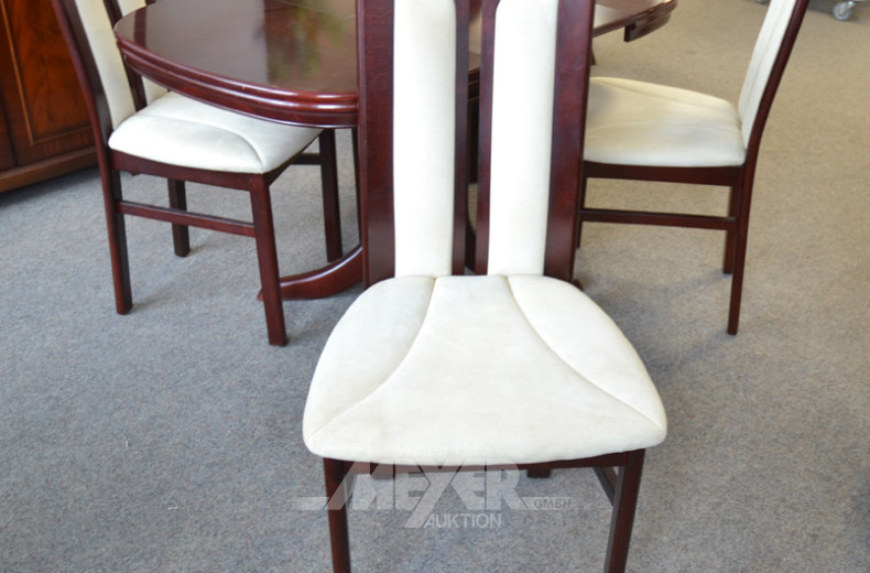 Essgruppe, 5-tlg., Mahagni best. aus: