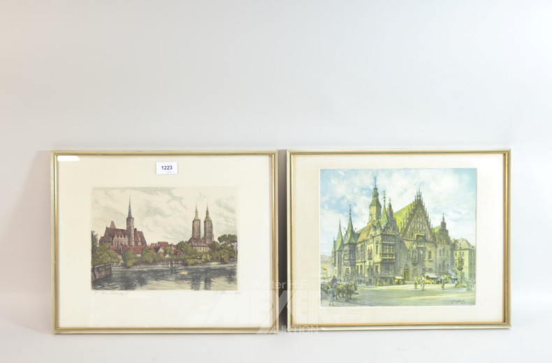 2 kl. Bilder ''Stadtansichten''