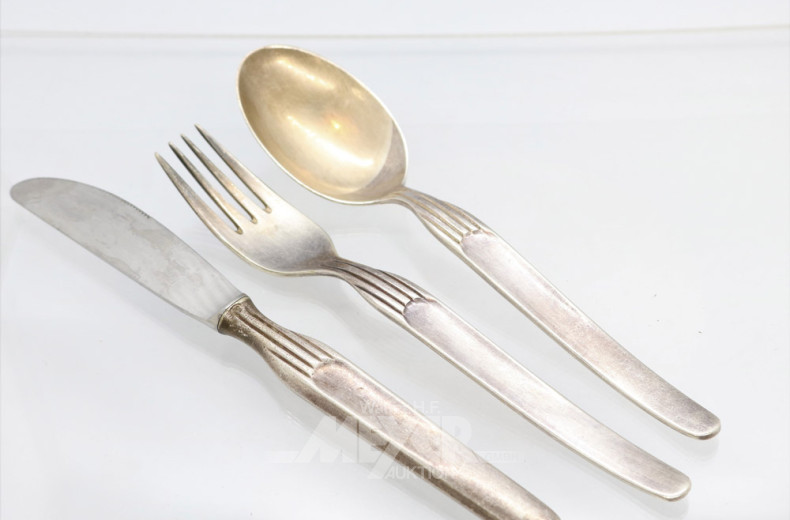 Posten Besteckteile, tlw. Silber