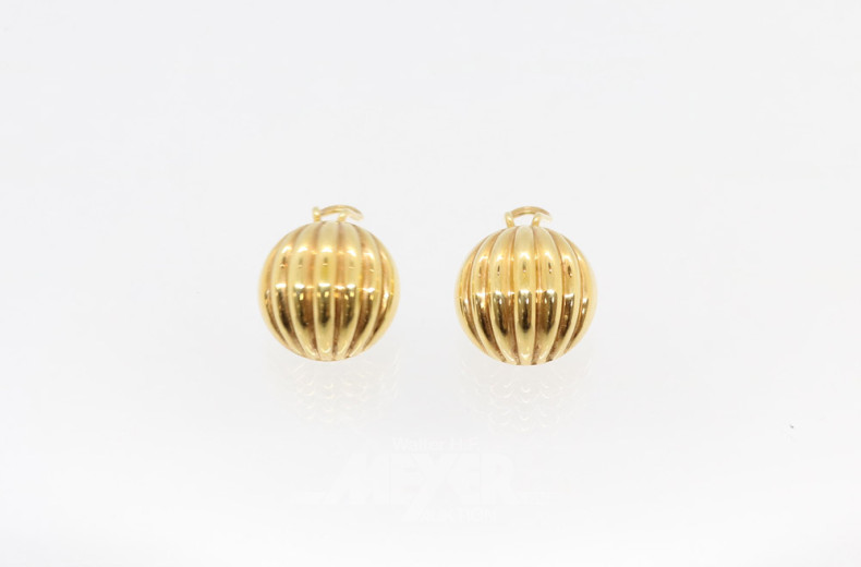 Paar Ohrclips, 333er GG, ca. 4 g.