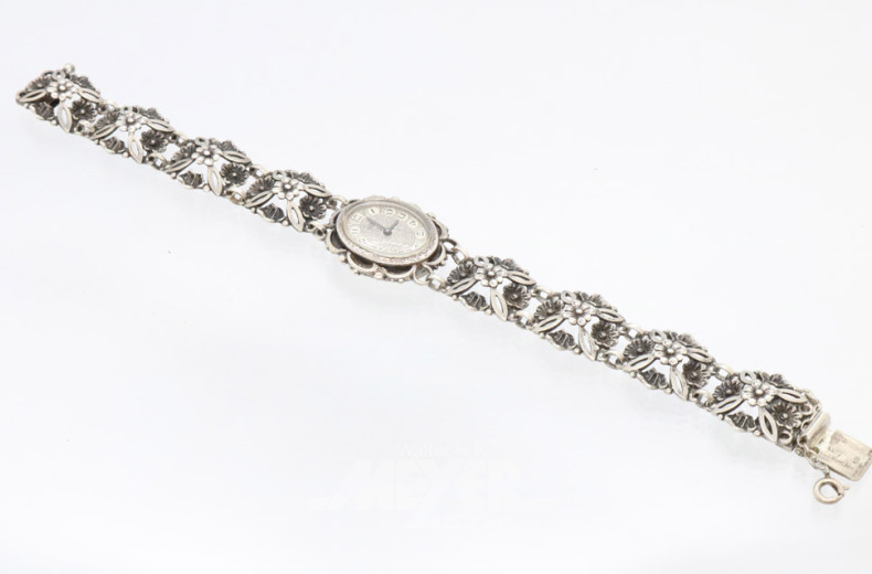Damenarmbanduhr, 835er Silber,