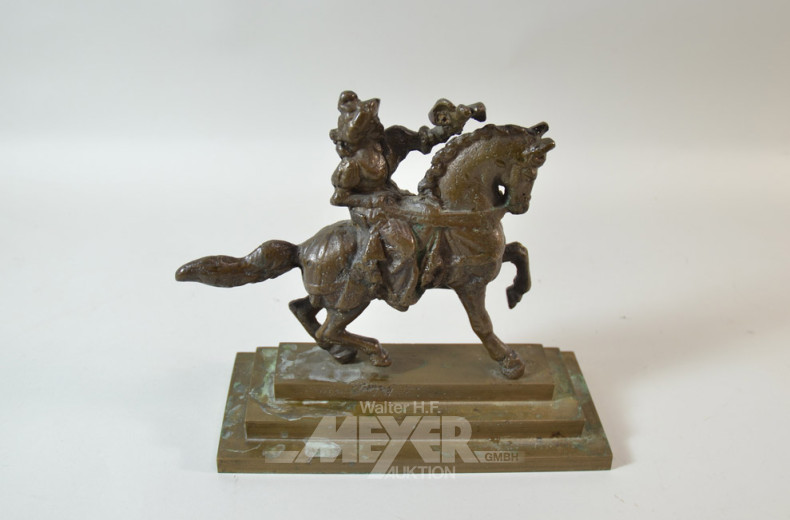 Bronze-Figur ''Reiter auf Pferd'',