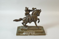 Bronze-Figur ''Reiter auf Pferd'',