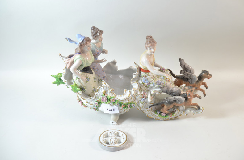 Porz.-Figuren-Gruppe ''Damen in Kutsche''