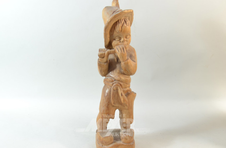 11 versch. Holzschnitz-Figuren: