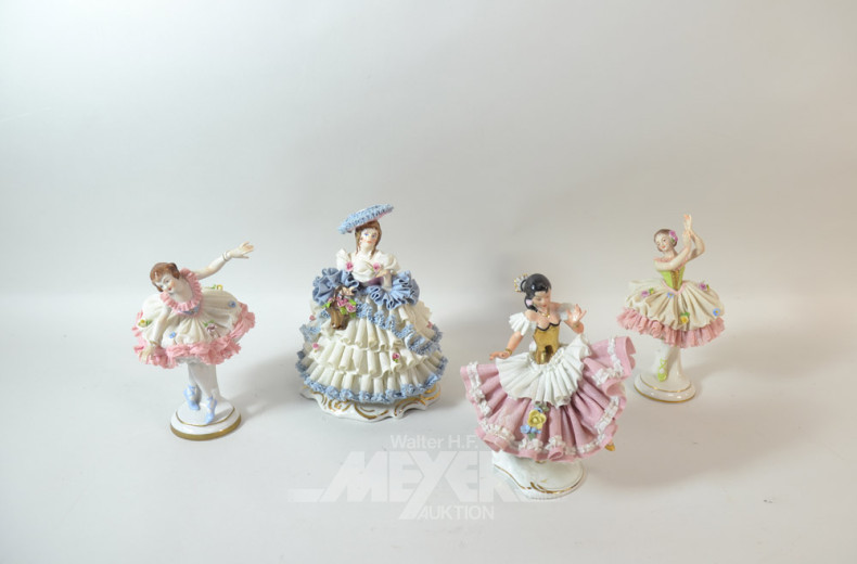 10 versch. Porz.-Figuren ''Tänzerinnen''