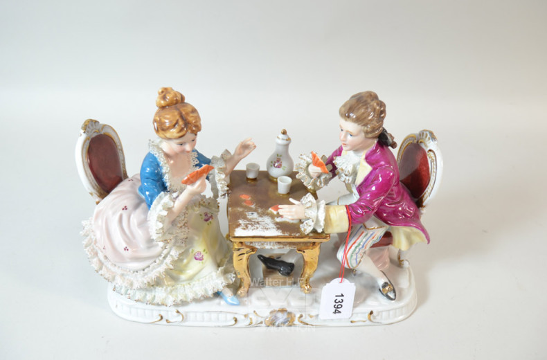 Porz.-Figuren-Gruppe ''Beim Kartenspiel''