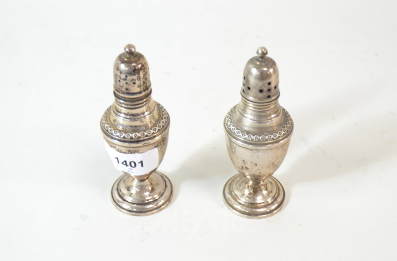 Paar Gewürzstreuer, 925er Sterling-