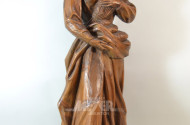 große Holzschnitz- Figur ''Bäuerin'',