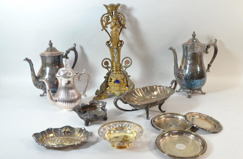 Posten versch. Plated-Dekorationen: