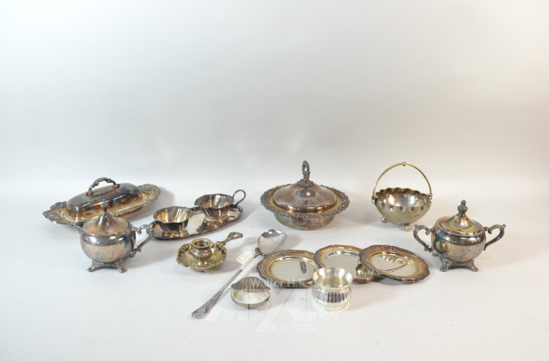 Posten versch. Plated-Dekorationen: