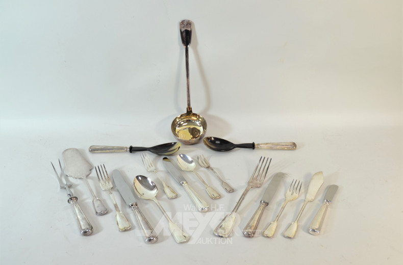 Silber-Besteck im Holzkasten, BELLETTO,