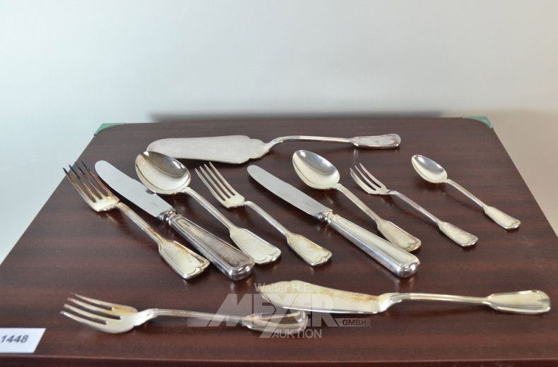 Silber-Besteck im Holzkasten, BELLETTO,