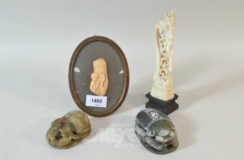 Konvolut: Hornschnitzerei, 2