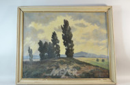 Gemälde ''Landschaft mit Bäumen''