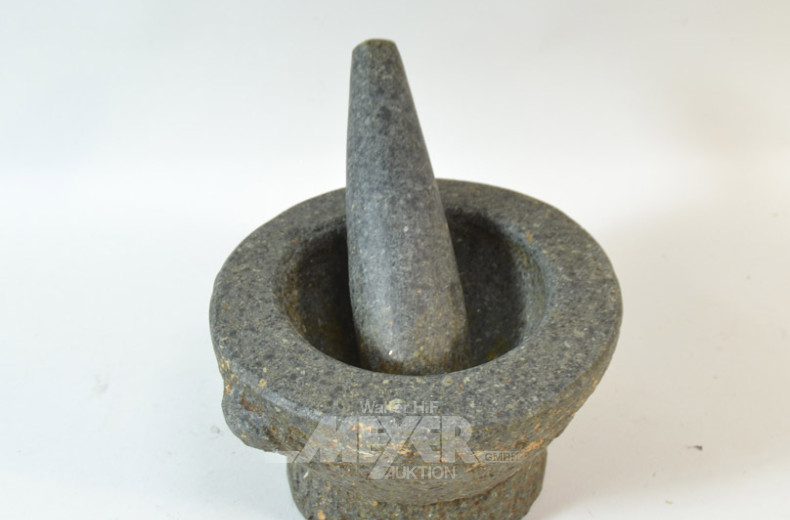 Stein Mörser mit Stößel