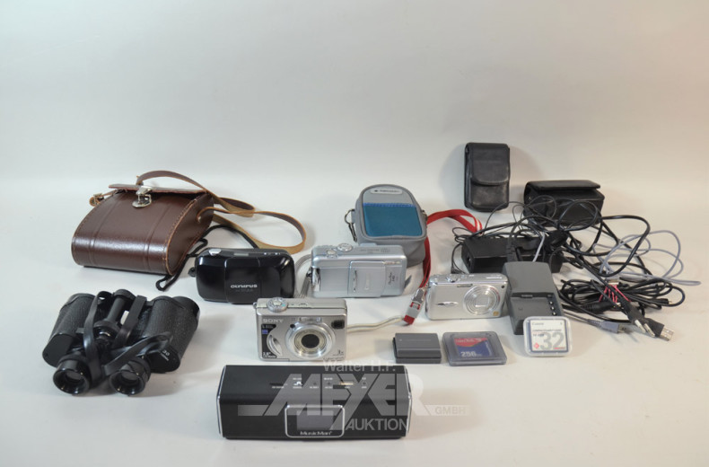 Posten Fotoapparate, div. Zubehör
