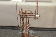 Spinnrad um 1900, Höhe: ca. 110 cm