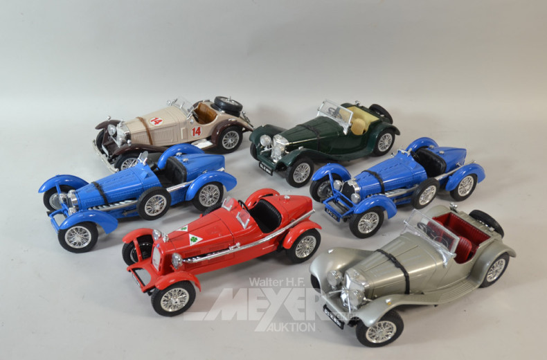 11 versch. Modellautos ''BURAGO''  SCALE 1/18