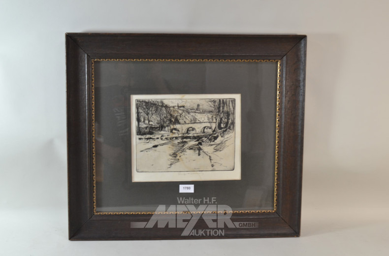 Radierung ''Östereich, St. Georgen''