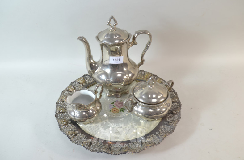 Gläsertablett mit Porz.-