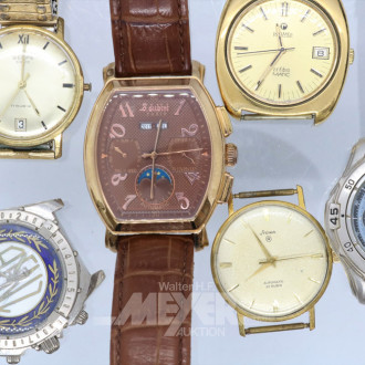 8 Armbanduhren, tlw. ohne Armband