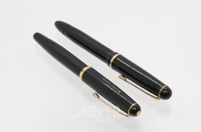 2 Füllfederhalter, MONTBLANC,