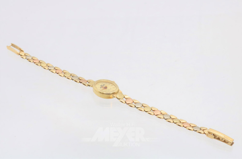 Damenarmbanduhr, 585er GG, ca. 17 g.