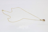Kette mit Anhänger, 333er GG, ca. 2 g.,