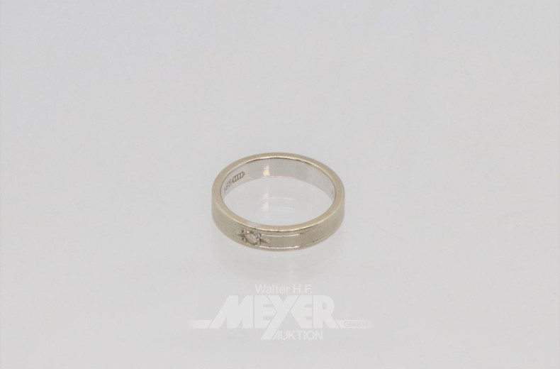 Bandring, 585er WG, ca. 4 g., besetzt