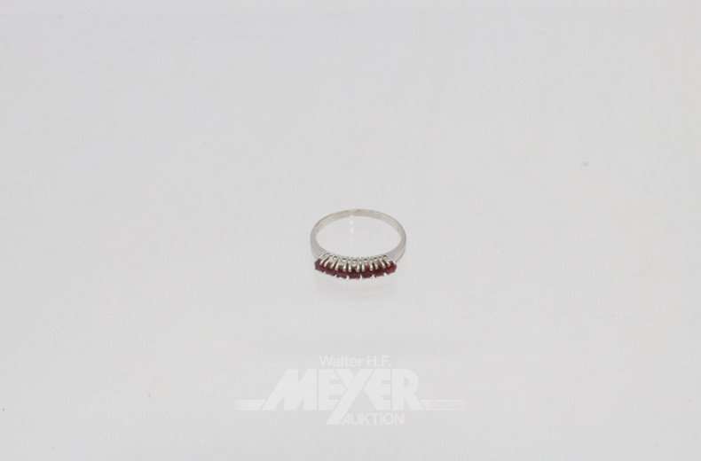 Damenring, 750er WG, ca. 2,0g.,