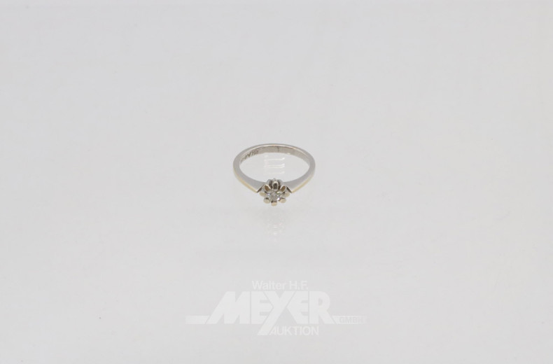 Damenring, 750er WG, ca. 3 g.,