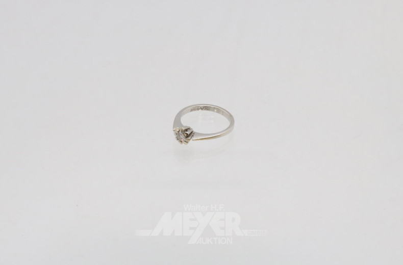 Damenring, 750er WG, ca. 3 g.,