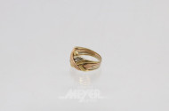 Damenring, 585er GG/WG/RG, ca 9 g.,