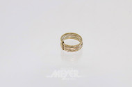 Damenring, 585er RG/GG/WG, ca. 3,7 g.,