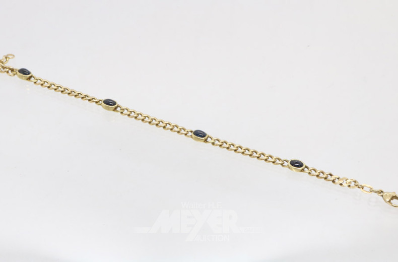 Panzerarmband, 585er GG, ca. 7 g.,