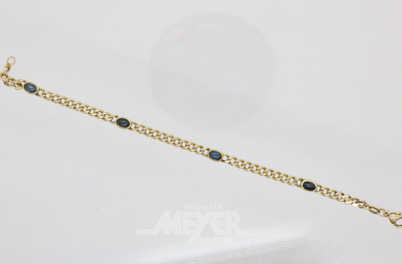 Panzerarmband, 585er GG, ca. 7 g.,