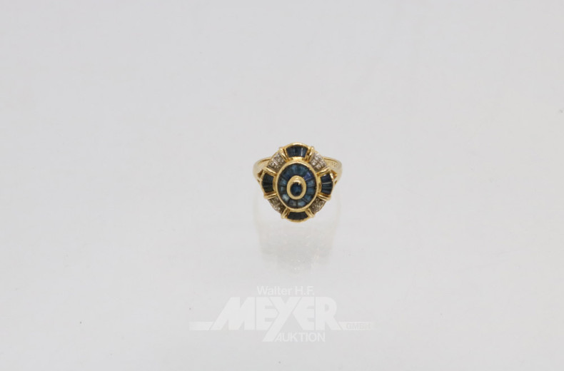 Damenring, 750er GG, ca. 6 g.,