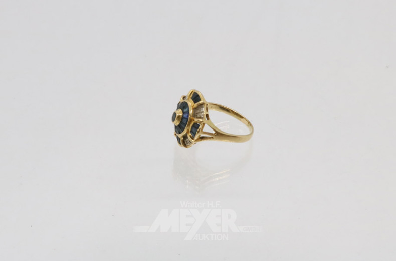 Damenring, 750er GG, ca. 6 g.,