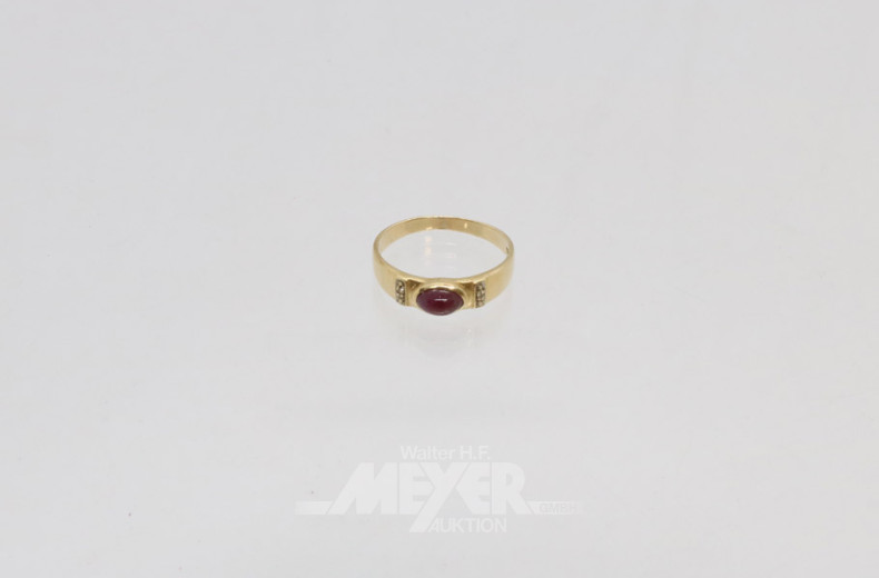 Damenring, 585er GG, ca. 2 g.,